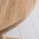  Edge Design Closeup of Tuck In Oval Dining Table in Oak - NiX 