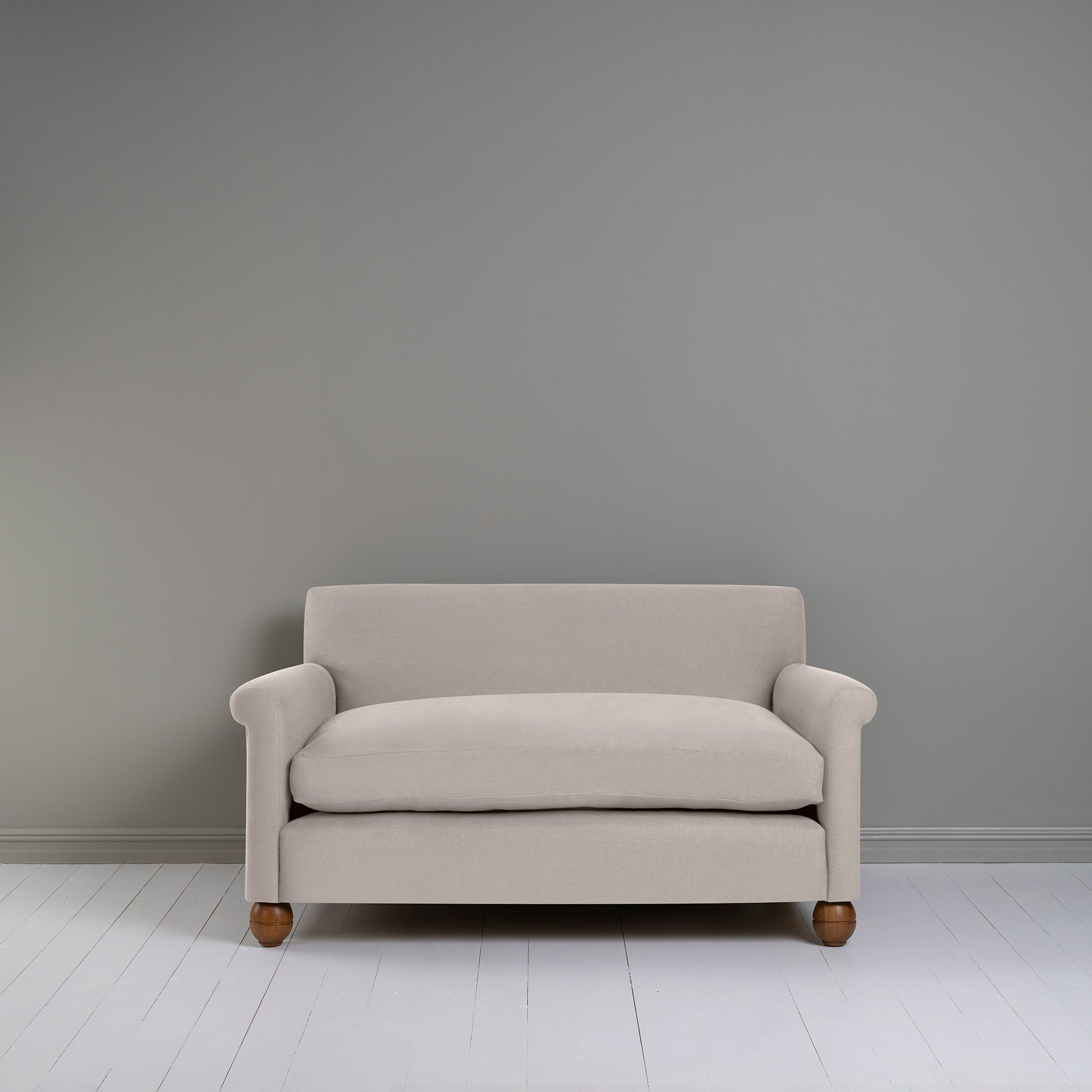  Idler 2 Seater Sofa in Laidback Linen Pearl Grey - Nicola Harding 