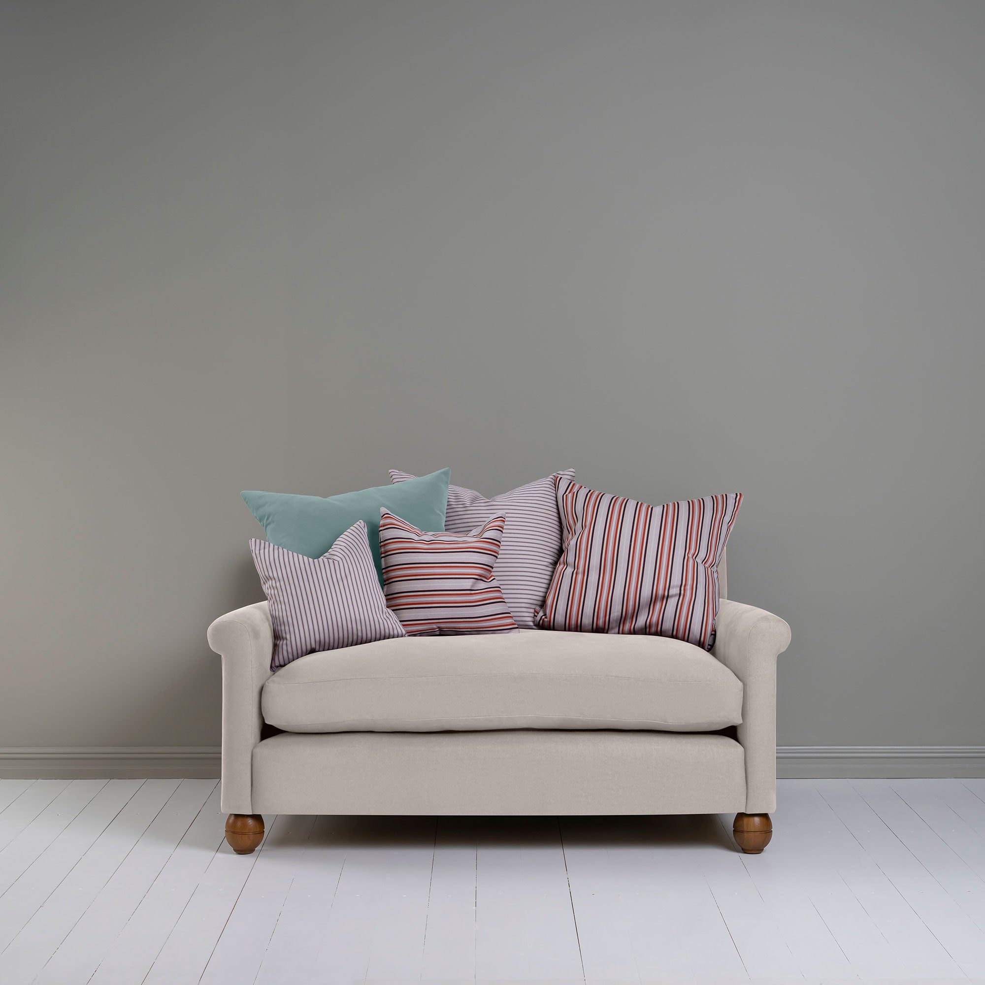  Idler 2 Seater Sofa in Laidback Linen Pearl Grey - Nicola Harding 