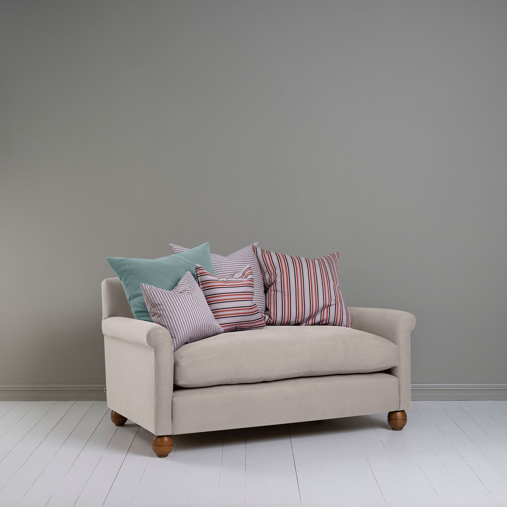  Idler 2 Seater Sofa in Laidback Linen Pearl Grey - Nicola Harding 