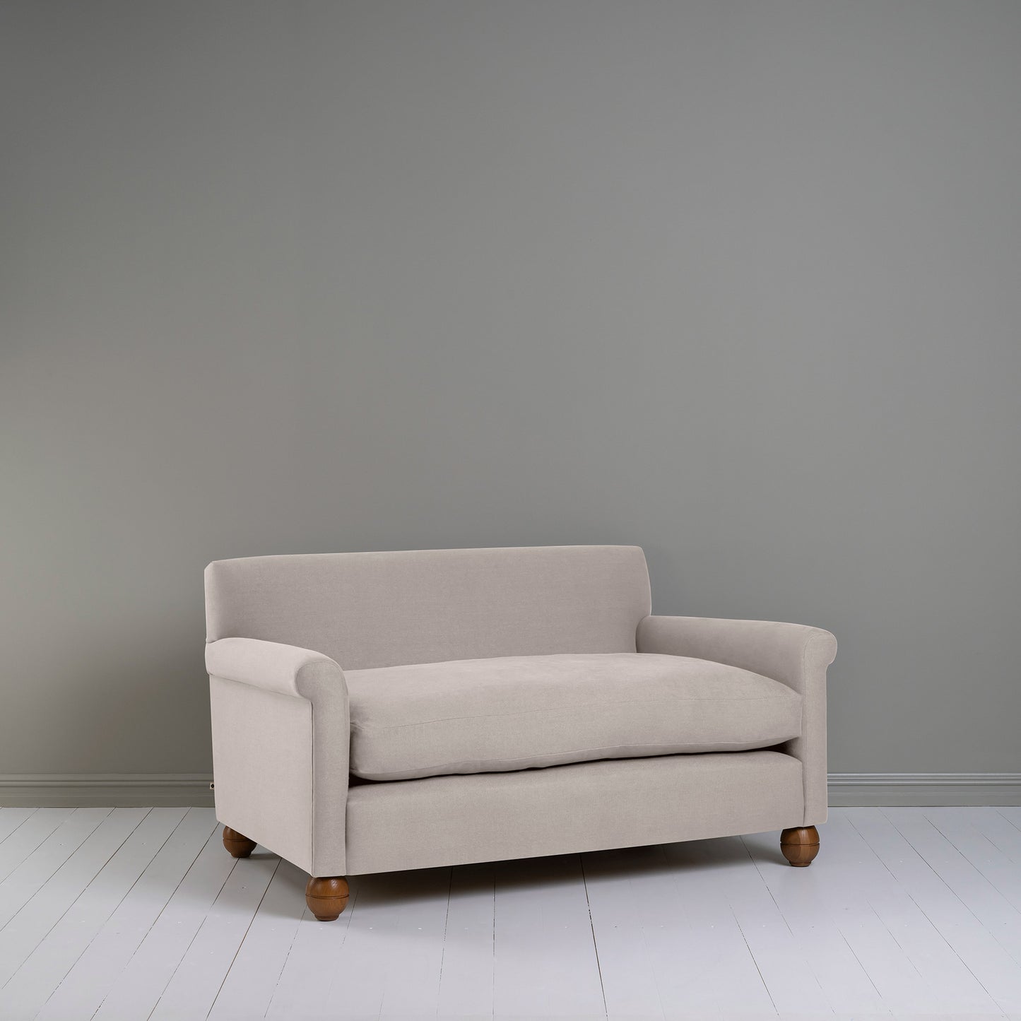 Idler 2 Seater Sofa in Laidback Linen Pearl Grey - Nicola Harding