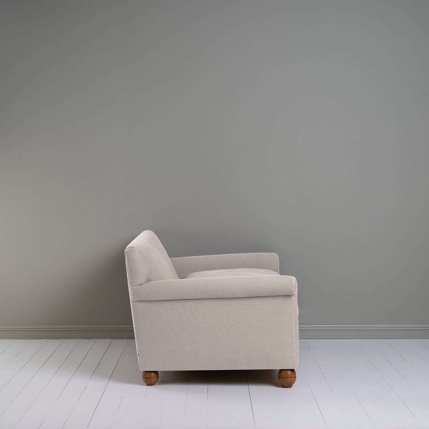 Idler 2 Seater Sofa in Laidback Linen Pearl Grey - Nicola Harding