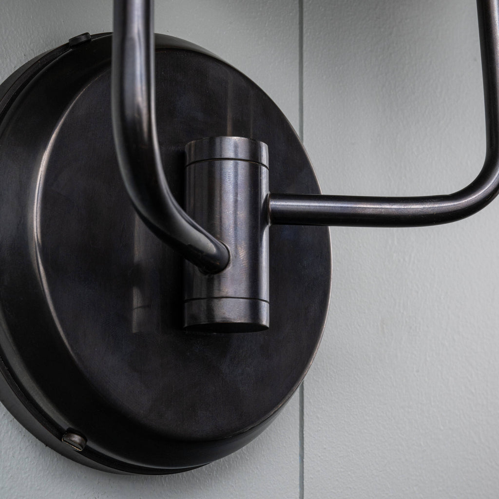  Double Trouble Waxed Brass Wall Light With Mustard Lamp Shades 