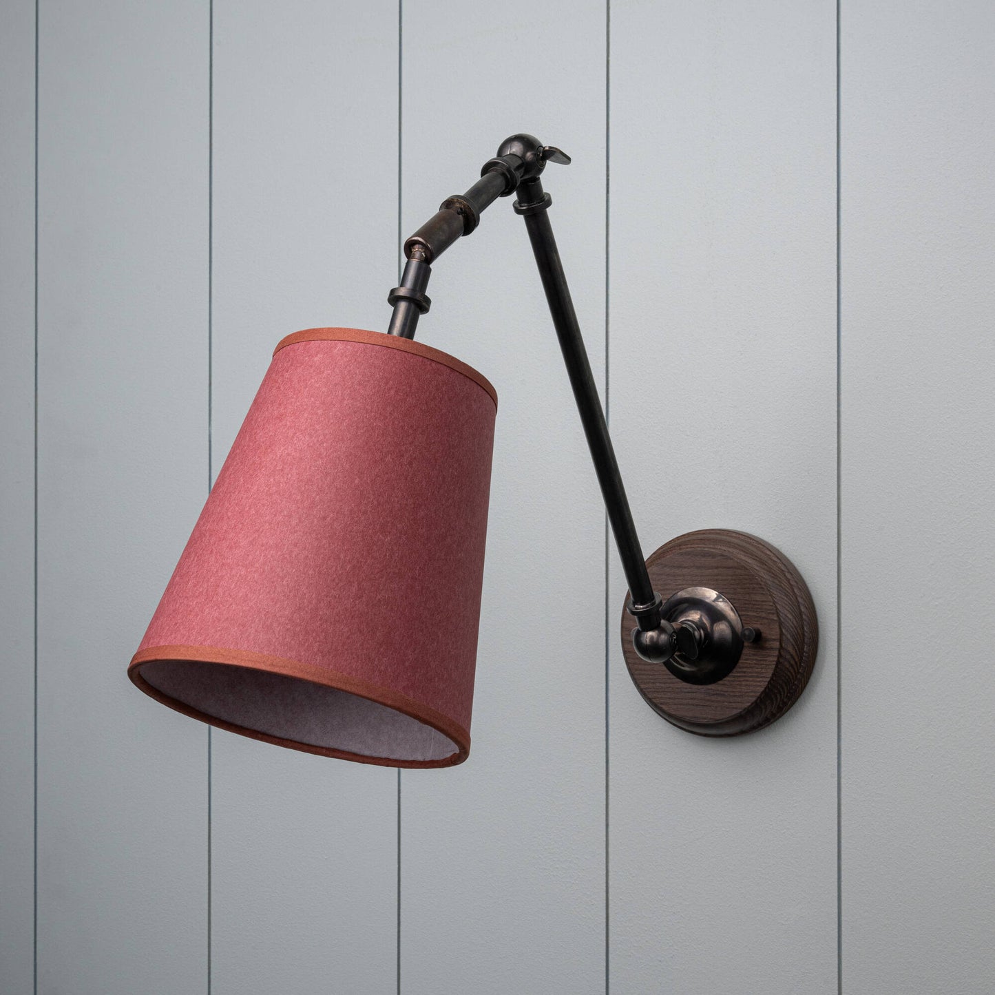 Limelight Waxed Brass Wall Light With Lampshade