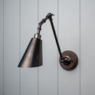  Limelight Waxed Brass Wall Light With Metal Shade - By NiX 