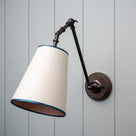  Waxed Brass Wall Light With Soft White Lampshade - By NiX 