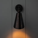 Lights 'ON' Waxed Brass Wall Light Front View 