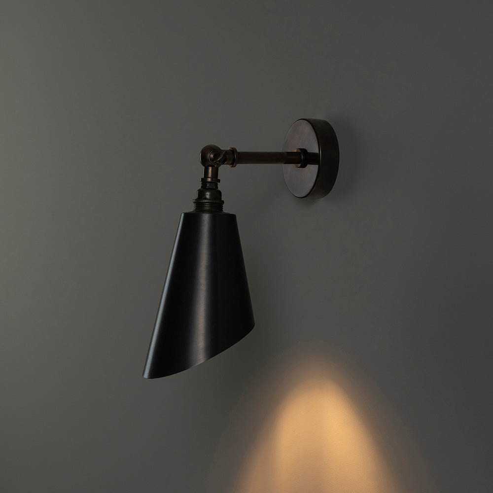  Picture This Waxed Brass Wall Light with Waxed Brass Shade 