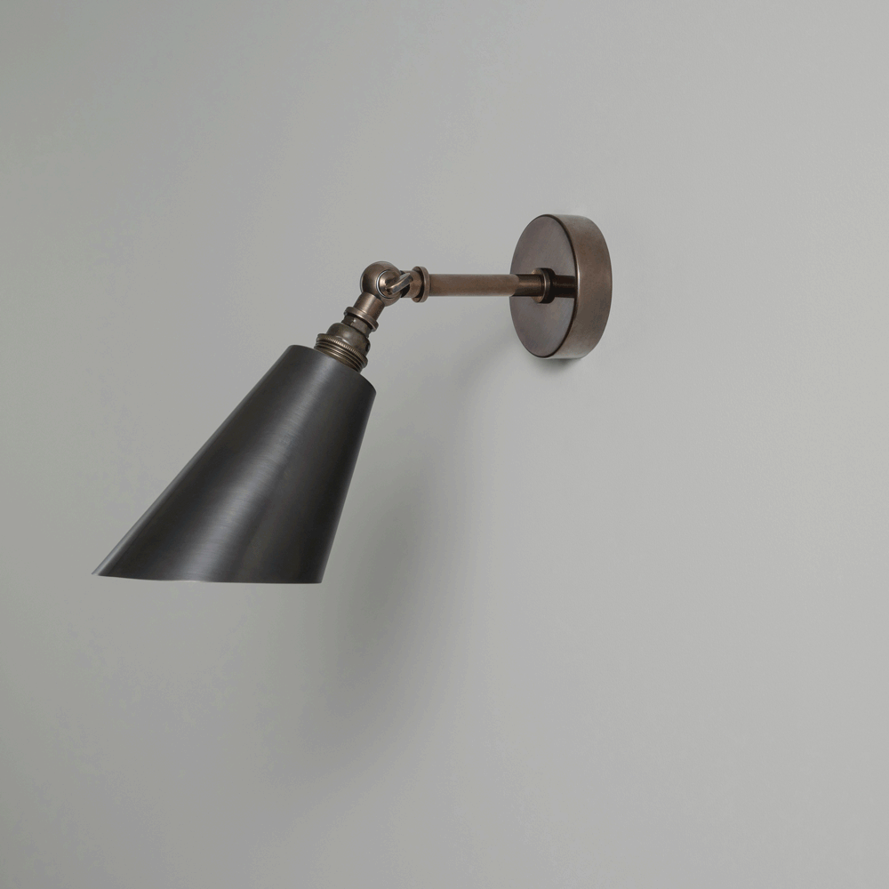 Picture This Waxed Brass Wall Light with Waxed Brass Shade
