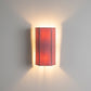 Stitch In Time Wall Light in Burgundy with Muted Pink Trim