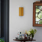 Stitch In Time Wall Light in Mustard with Antique Gold Trim