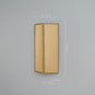  Dimensions of Stitch In Time Wall Light in Mustard with Antique Gold Trim: Height 31cm, Top Width 16.5cm, Bottom Width 9cm – By NiX 
