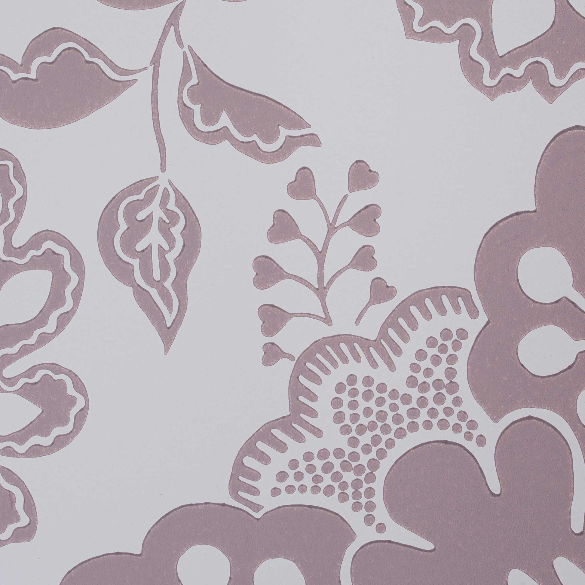 Albion Wallpaper in Mauve - Nicola Harding