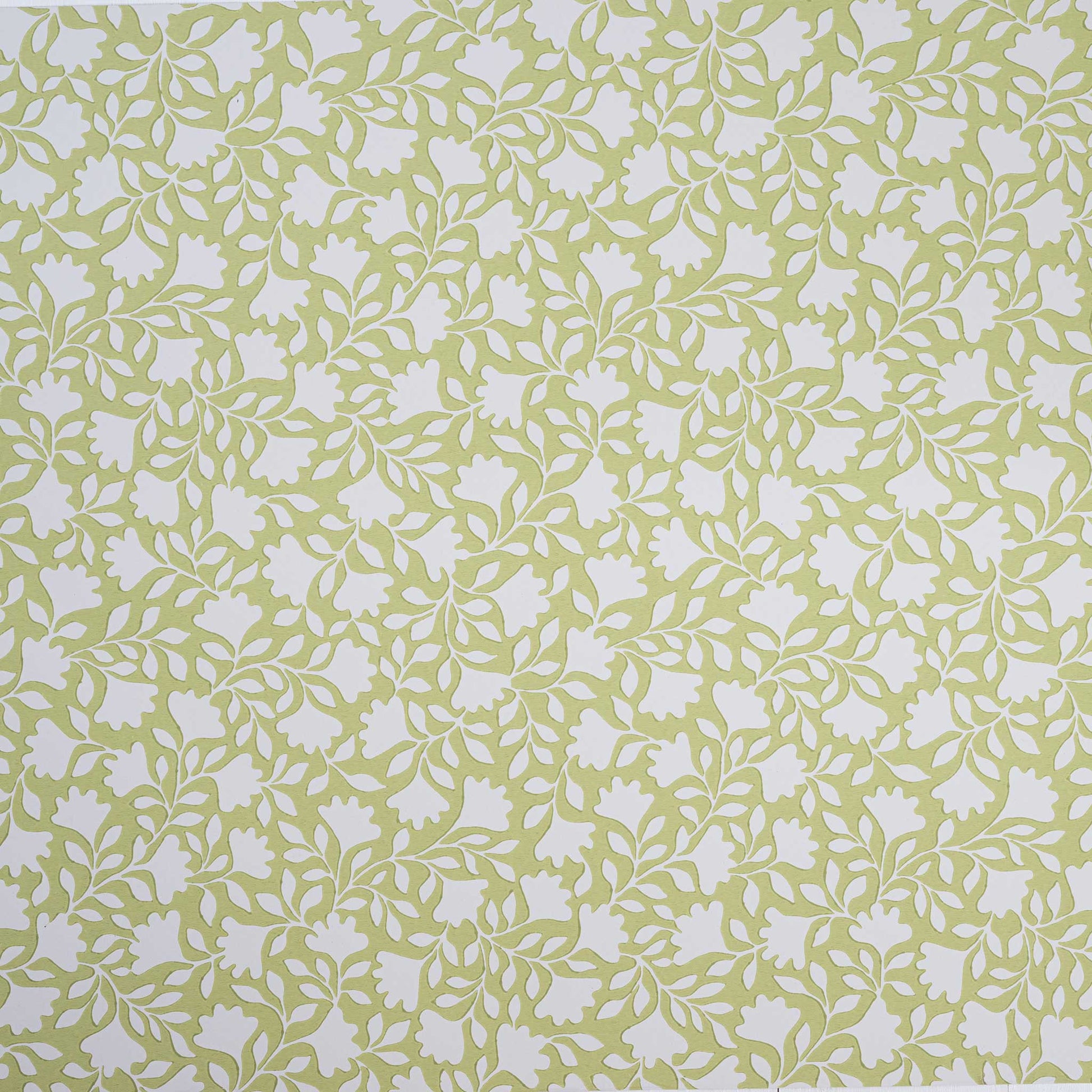 Ginko Wallpaper in Moss Green - Nicola Harding