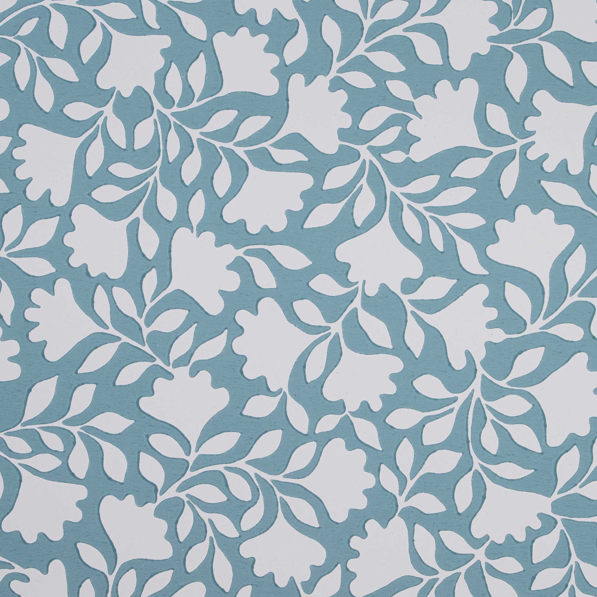 Ginko Wallpaper in Peacock - Nicola Harding