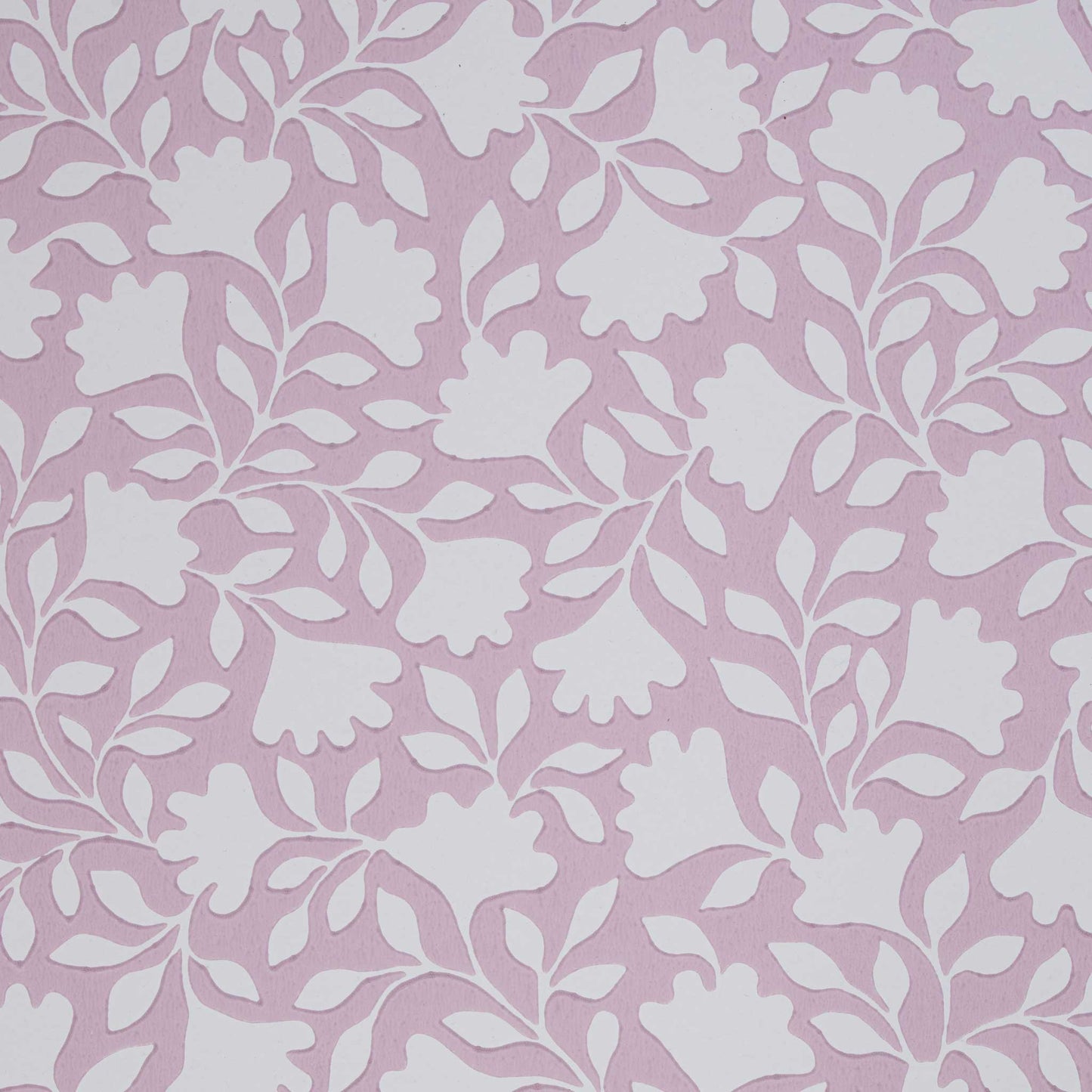 Ginko Wallpaper in Rose Pink
