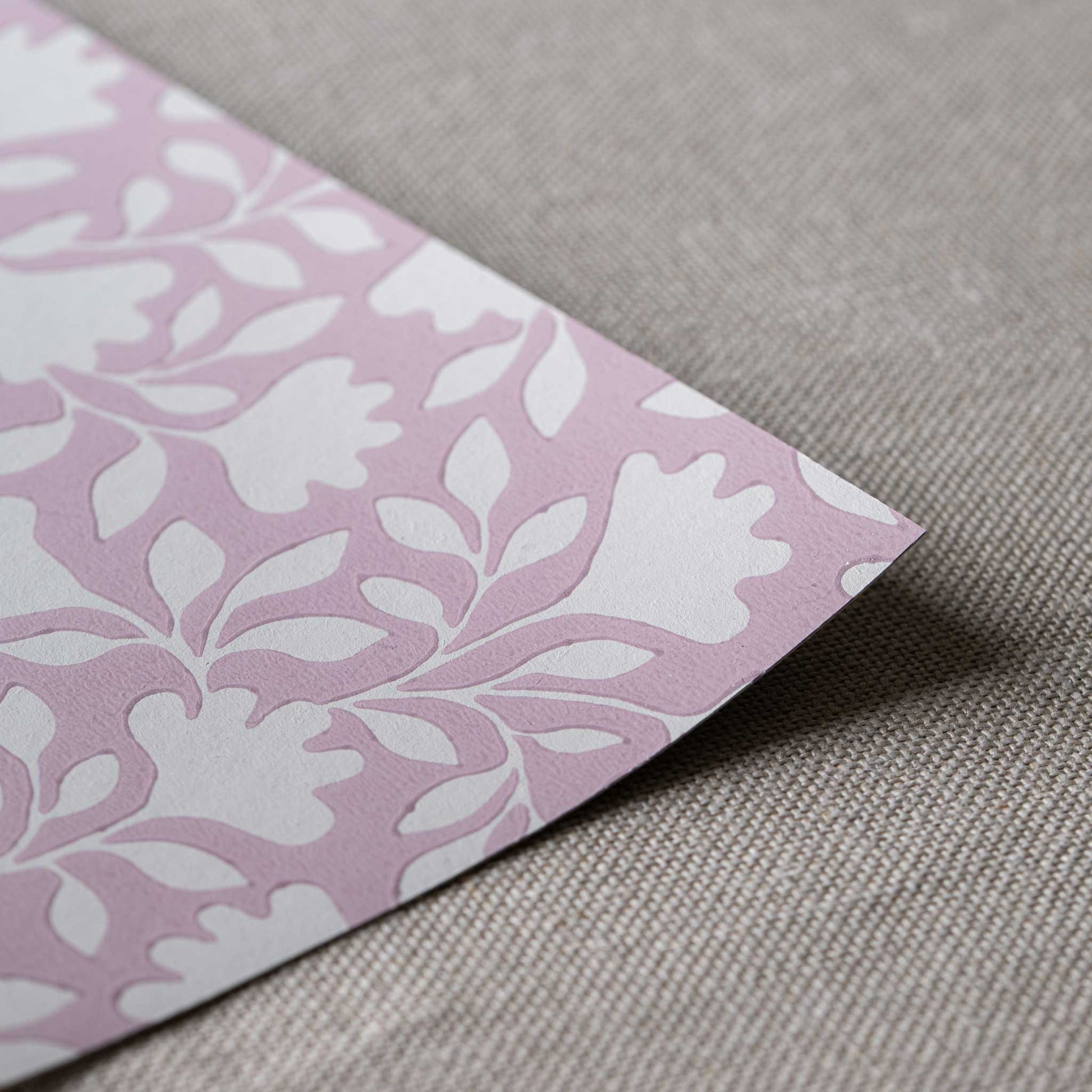 Ginko Wallpaper in Rose Pink - Nicola Harding