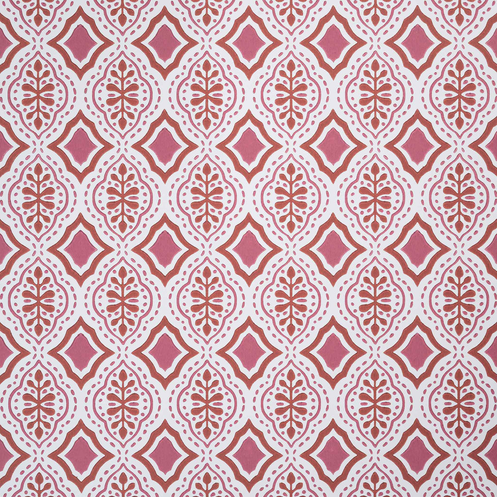 Rhombus Wallpaper in Rhubarb and Pink 