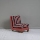  Perch Slipper Armchair in Laidback Linen Rouge Frame, with Regatta Cotton, Flame Seat - NiX 
